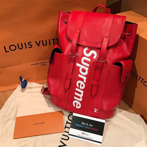 supreme bag lv|louis vuitton supreme backpack price.